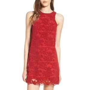 Lovers + Friends Red Velvet Lace Mini Dress 🌹